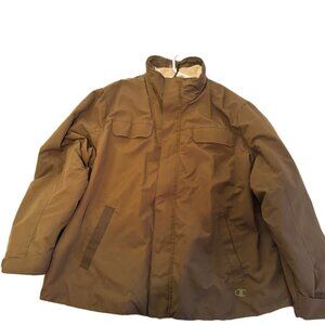 Champion Men's Tech Bomber Jacket with Sherpa Lining, front zipper, size XXL